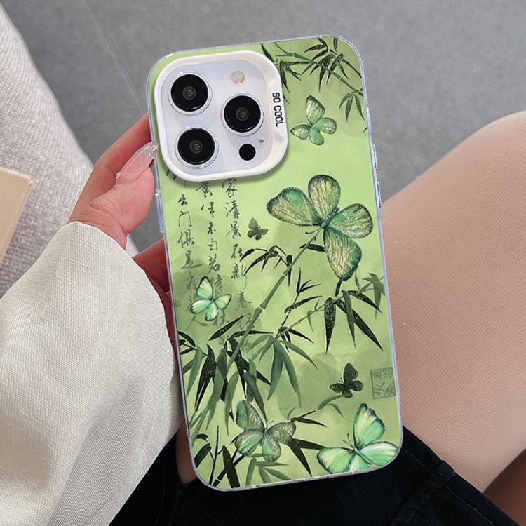 Coque de téléphone hybride en TPU PC plaquée argent à motif papillon, pour iPhone 16 Pro, pour iPhone 16 Plus, pour iPhone 16, pour iPhone 15 Pro Max, pour iPhone 15 Pro, pour iPhone 15 Plus