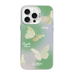 Coque de téléphone hybride en TPU PC plaquée argent à motif papillon, pour iPhone 16 Pro, pour iPhone 16 Plus, pour iPhone 16, pour iPhone 15 Pro Max, pour iPhone 15 Pro, pour iPhone 15 Plus