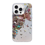 Coque de téléphone hybride en TPU PC plaquée argent à motif papillon, pour iPhone 16 Pro, pour iPhone 16 Plus, pour iPhone 16, pour iPhone 15 Pro Max, pour iPhone 15 Pro, pour iPhone 15 Plus