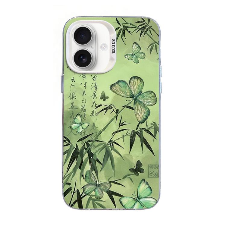 Coque de téléphone hybride en TPU PC plaquée argent à motif papillon, pour iPhone 16 Pro, pour iPhone 16 Plus, pour iPhone 16, pour iPhone 15 Pro Max, pour iPhone 15 Pro, pour iPhone 15 Plus