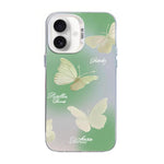 Coque de téléphone hybride en TPU PC plaquée argent à motif papillon, pour iPhone 16 Pro, pour iPhone 16 Plus, pour iPhone 16, pour iPhone 15 Pro Max, pour iPhone 15 Pro, pour iPhone 15 Plus