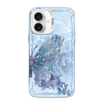 Coque de téléphone hybride en TPU PC plaquée argent à motif papillon, pour iPhone 16 Pro, pour iPhone 16 Plus, pour iPhone 16, pour iPhone 15 Pro Max, pour iPhone 15 Pro, pour iPhone 15 Plus