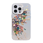 Coque de téléphone hybride en TPU PC plaquée argent à motif papillon, pour iPhone 16 Pro, pour iPhone 16 Plus, pour iPhone 16, pour iPhone 15 Pro Max, pour iPhone 15 Pro, pour iPhone 15 Plus