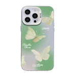 Coque de téléphone hybride en TPU PC plaquée argent à motif papillon, pour iPhone 16 Pro, pour iPhone 16 Plus, pour iPhone 16, pour iPhone 15 Pro Max, pour iPhone 15 Pro, pour iPhone 15 Plus