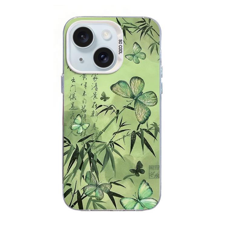 Coque de téléphone hybride en TPU PC plaquée argent à motif papillon, pour iPhone 16 Pro, pour iPhone 16 Plus, pour iPhone 16, pour iPhone 15 Pro Max, pour iPhone 15 Pro, pour iPhone 15 Plus