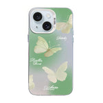 Coque de téléphone hybride en TPU PC plaquée argent à motif papillon, pour iPhone 16 Pro, pour iPhone 16 Plus, pour iPhone 16, pour iPhone 15 Pro Max, pour iPhone 15 Pro, pour iPhone 15 Plus