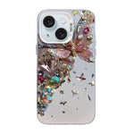 Coque de téléphone hybride en TPU PC plaquée argent à motif papillon, pour iPhone 16 Pro, pour iPhone 16 Plus, pour iPhone 16, pour iPhone 15 Pro Max, pour iPhone 15 Pro, pour iPhone 15 Plus