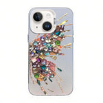 Coque de téléphone hybride en TPU et PC plaquée argent motif papillon, Pour iPhone 13 Pro Max, Pour iPhone 13 Pro, Pour iPhone 13, Pour iPhone 13 mini, Pour iPhone 12 Pro Max, Pour iPhone 12 Pro
