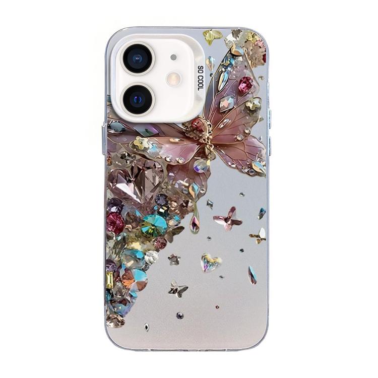 Coque de téléphone hybride en TPU et PC plaqué argent avec motif papillon, pour iPhone 12 mini, pour iPhone 11 Pro Max, pour iPhone 11, pour iPhone 11 Pro, pour iPhone XS / X, pour iPhone XR