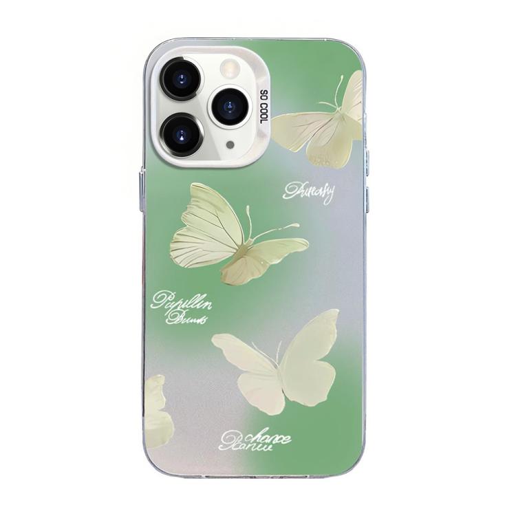 Coque de téléphone hybride en TPU et PC plaqué argent avec motif papillon, pour iPhone 12 mini, pour iPhone 11 Pro Max, pour iPhone 11, pour iPhone 11 Pro, pour iPhone XS / X, pour iPhone XR