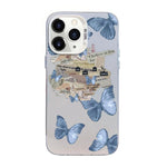 Coque de téléphone hybride en TPU et PC plaqué argent avec motif papillon, pour iPhone 12 mini, pour iPhone 11 Pro Max, pour iPhone 11, pour iPhone 11 Pro, pour iPhone XS / X, pour iPhone XR