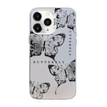 Coque de téléphone hybride en TPU et PC plaqué argent avec motif papillon, pour iPhone 12 mini, pour iPhone 11 Pro Max, pour iPhone 11, pour iPhone 11 Pro, pour iPhone XS / X, pour iPhone XR