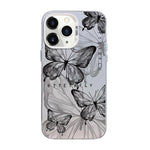 Coque de téléphone hybride en TPU et PC plaqué argent avec motif papillon, pour iPhone 12 mini, pour iPhone 11 Pro Max, pour iPhone 11, pour iPhone 11 Pro, pour iPhone XS / X, pour iPhone XR