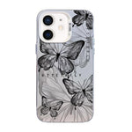 Coque de téléphone hybride en TPU et PC plaqué argent avec motif papillon, pour iPhone 12 mini, pour iPhone 11 Pro Max, pour iPhone 11, pour iPhone 11 Pro, pour iPhone XS / X, pour iPhone XR