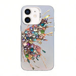 Coque de téléphone hybride en TPU et PC plaqué argent avec motif papillon, pour iPhone 12 mini, pour iPhone 11 Pro Max, pour iPhone 11, pour iPhone 11 Pro, pour iPhone XS / X, pour iPhone XR