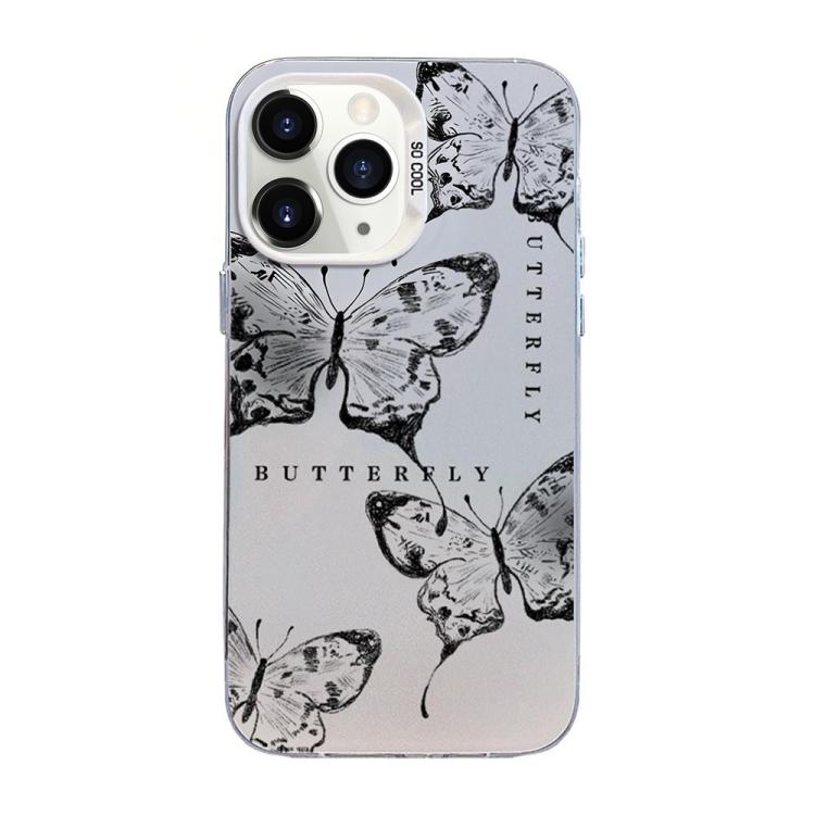 Coque de téléphone hybride en TPU et PC plaqué argent avec motif papillon, pour iPhone 12 mini, pour iPhone 11 Pro Max, pour iPhone 11, pour iPhone 11 Pro, pour iPhone XS / X, pour iPhone XR