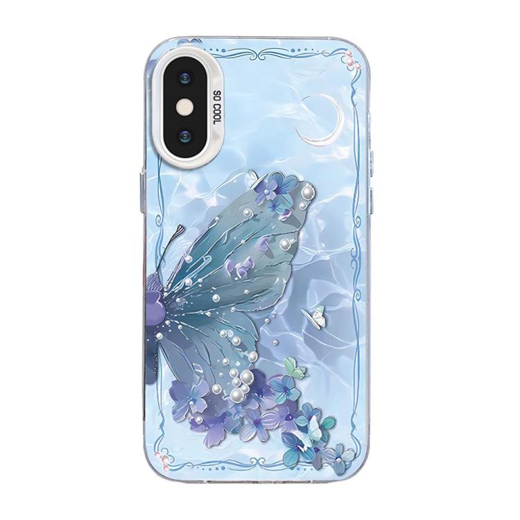 Coque de téléphone hybride en TPU et PC plaqué argent avec motif papillon, pour iPhone 12 mini, pour iPhone 11 Pro Max, pour iPhone 11, pour iPhone 11 Pro, pour iPhone XS / X, pour iPhone XR