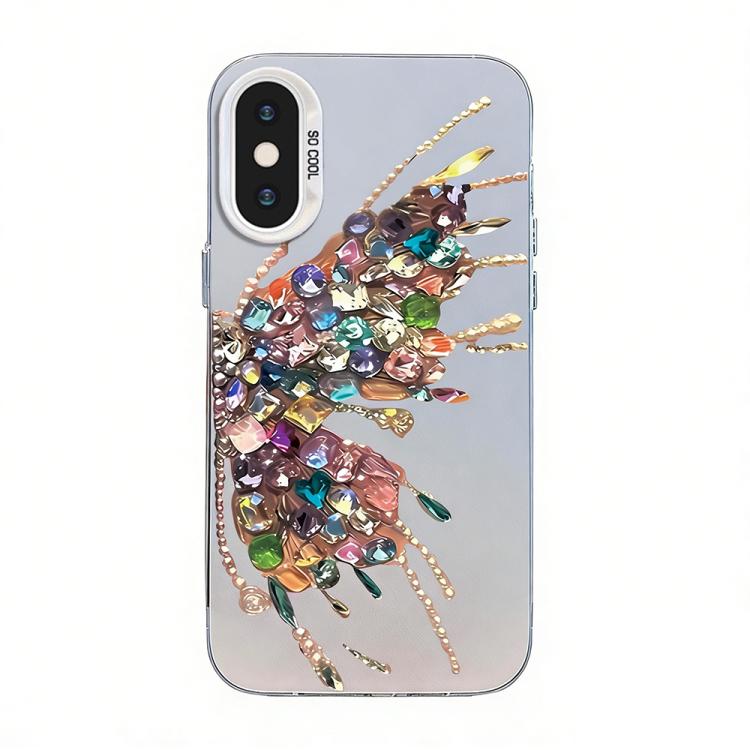 Coque de téléphone hybride en TPU et PC plaqué argent avec motif papillon, pour iPhone 12 mini, pour iPhone 11 Pro Max, pour iPhone 11, pour iPhone 11 Pro, pour iPhone XS / X, pour iPhone XR
