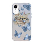 Coque de téléphone hybride en TPU et PC plaqué argent avec motif papillon, pour iPhone 12 mini, pour iPhone 11 Pro Max, pour iPhone 11, pour iPhone 11 Pro, pour iPhone XS / X, pour iPhone XR