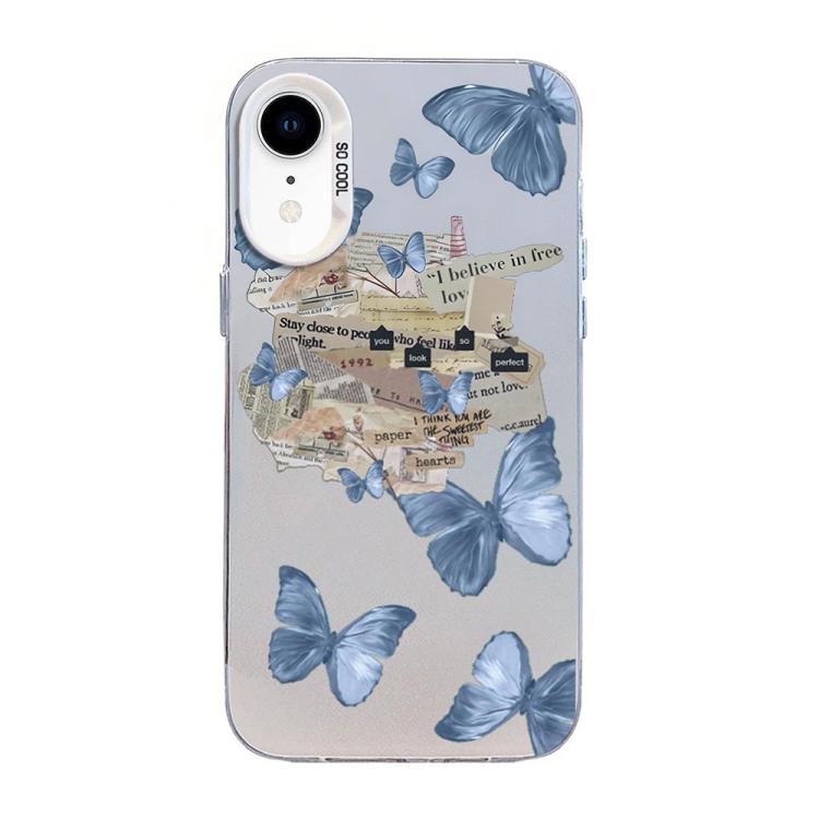Coque de téléphone hybride en TPU et PC plaqué argent avec motif papillon, pour iPhone 12 mini, pour iPhone 11 Pro Max, pour iPhone 11, pour iPhone 11 Pro, pour iPhone XS / X, pour iPhone XR