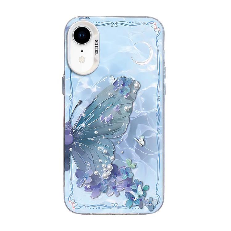 Coque de téléphone hybride en TPU et PC plaqué argent avec motif papillon, pour iPhone 12 mini, pour iPhone 11 Pro Max, pour iPhone 11, pour iPhone 11 Pro, pour iPhone XS / X, pour iPhone XR