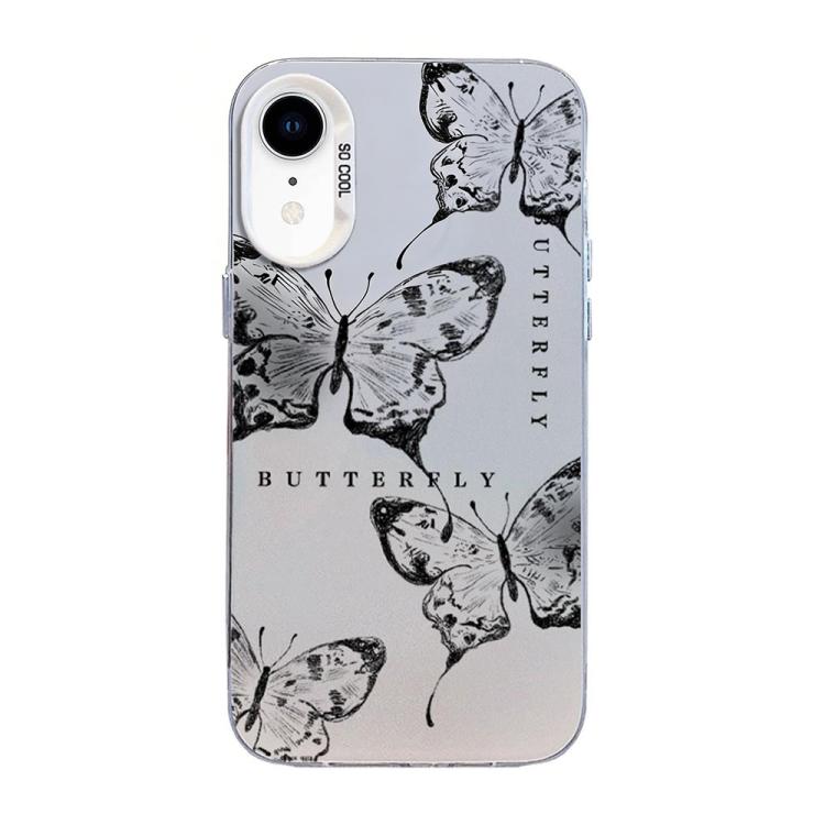 Coque de téléphone hybride en TPU et PC plaqué argent avec motif papillon, pour iPhone 12 mini, pour iPhone 11 Pro Max, pour iPhone 11, pour iPhone 11 Pro, pour iPhone XS / X, pour iPhone XR