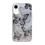 Coque de téléphone hybride en TPU et PC plaqué argent avec motif papillon, pour iPhone 12 mini, pour iPhone 11 Pro Max, pour iPhone 11, pour iPhone 11 Pro, pour iPhone XS / X, pour iPhone XR