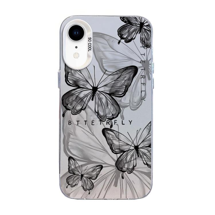 Coque de téléphone hybride en TPU et PC plaqué argent avec motif papillon, pour iPhone 12 mini, pour iPhone 11 Pro Max, pour iPhone 11, pour iPhone 11 Pro, pour iPhone XS / X, pour iPhone XR