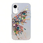 Coque de téléphone hybride en TPU et PC plaqué argent avec motif papillon, pour iPhone 12 mini, pour iPhone 11 Pro Max, pour iPhone 11, pour iPhone 11 Pro, pour iPhone XS / X, pour iPhone XR