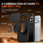Étui de téléphone avec support rotatif magnétique et protection coulissante pour appareil photo, Pour iPhone 17 Pro Max, Pour iPhone 17 Pro, Pour iPhone 17, Pour iPhone Air, Pour iPhone 16 Pro Max, Pour iPhone 16 Pro