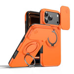 Étui de téléphone avec support rotatif magnétique et protection coulissante pour appareil photo, Pour iPhone 17 Pro Max, Pour iPhone 17 Pro, Pour iPhone 17, Pour iPhone Air, Pour iPhone 16 Pro Max, Pour iPhone 16 Pro