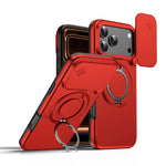 Étui de téléphone avec support rotatif magnétique et protection coulissante pour appareil photo, Pour iPhone 17 Pro Max, Pour iPhone 17 Pro, Pour iPhone 17, Pour iPhone Air, Pour iPhone 16 Pro Max, Pour iPhone 16 Pro