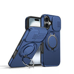 Étui de téléphone avec support rotatif magnétique et protection coulissante pour appareil photo, Pour iPhone 17 Pro Max, Pour iPhone 17 Pro, Pour iPhone 17, Pour iPhone Air, Pour iPhone 16 Pro Max, Pour iPhone 16 Pro