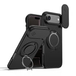 Étui de téléphone avec support rotatif magnétique et protection coulissante pour appareil photo, Pour iPhone 17 Pro Max, Pour iPhone 17 Pro, Pour iPhone 17, Pour iPhone Air, Pour iPhone 16 Pro Max, Pour iPhone 16 Pro