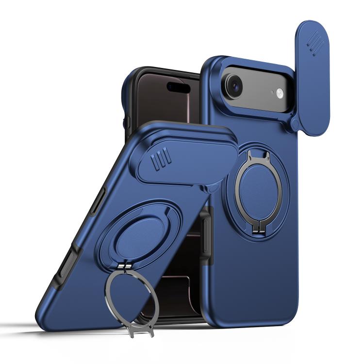 Étui de téléphone avec support rotatif magnétique et protection coulissante pour appareil photo, Pour iPhone 17 Pro Max, Pour iPhone 17 Pro, Pour iPhone 17, Pour iPhone Air, Pour iPhone 16 Pro Max, Pour iPhone 16 Pro