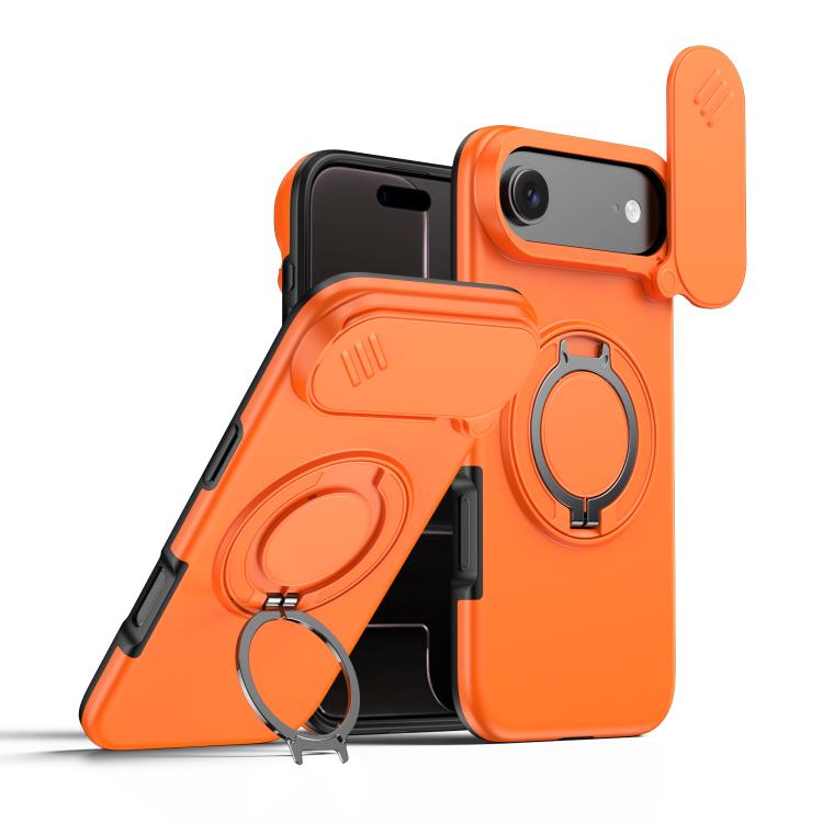 Étui de téléphone avec support rotatif magnétique et protection coulissante pour appareil photo, Pour iPhone 17 Pro Max, Pour iPhone 17 Pro, Pour iPhone 17, Pour iPhone Air, Pour iPhone 16 Pro Max, Pour iPhone 16 Pro
