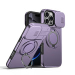 Étui de téléphone avec support rotatif magnétique et protection coulissante pour appareil photo, Pour iPhone 17 Pro Max, Pour iPhone 17 Pro, Pour iPhone 17, Pour iPhone Air, Pour iPhone 16 Pro Max, Pour iPhone 16 Pro