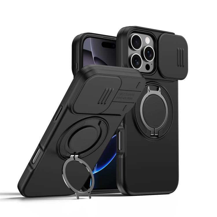 Étui de téléphone avec support rotatif magnétique et protection coulissante pour appareil photo, Pour iPhone 17 Pro Max, Pour iPhone 17 Pro, Pour iPhone 17, Pour iPhone Air, Pour iPhone 16 Pro Max, Pour iPhone 16 Pro