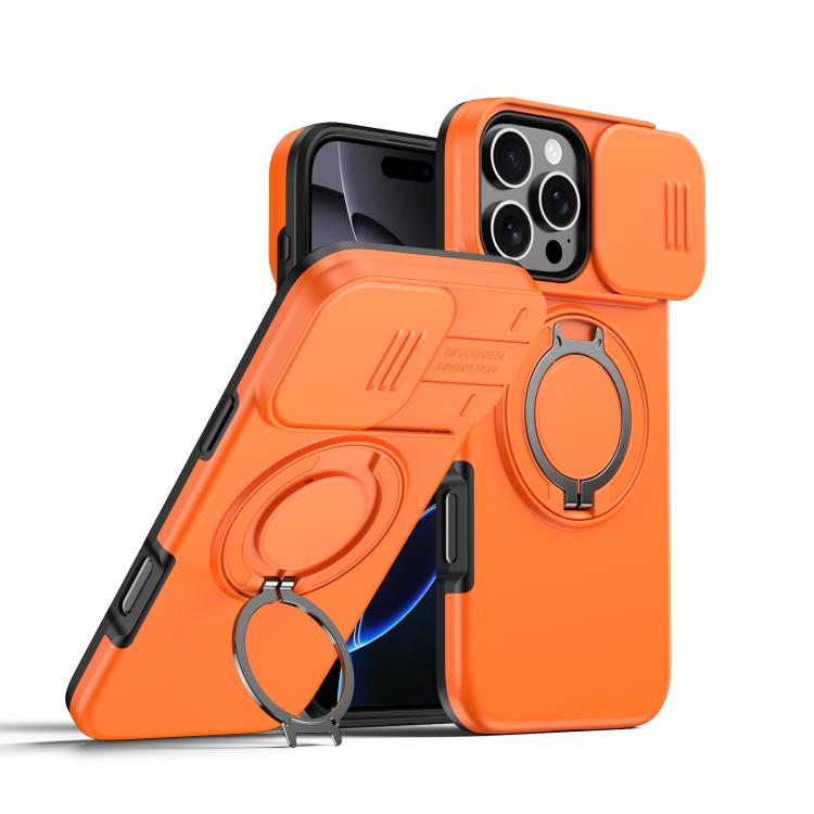 Étui de téléphone avec support rotatif magnétique et protection coulissante pour appareil photo, Pour iPhone 17 Pro Max, Pour iPhone 17 Pro, Pour iPhone 17, Pour iPhone Air, Pour iPhone 16 Pro Max, Pour iPhone 16 Pro