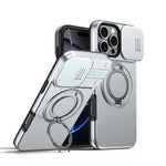 Étui de téléphone avec support rotatif magnétique et protection coulissante pour appareil photo, Pour iPhone 17 Pro Max, Pour iPhone 17 Pro, Pour iPhone 17, Pour iPhone Air, Pour iPhone 16 Pro Max, Pour iPhone 16 Pro