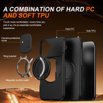 Camera Sliding Shield Magnetic Rotation Holder Phone Case, For iPhone 16 Plus, For iPhone 16, For iPhone 15 Pro Max, For iPhone 15 Pro, For iPhone 15 Plus / 14 Plus, For iPhone 15