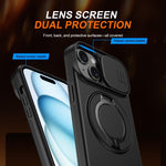 Coque de téléphone avec support magnétique rotatif à bouclier coulissant pour caméra, pour iPhone 14 / 13, pour iPhone 14 Pro, pour iPhone 14 Pro Max, pour iPhone 13 Pro Max / 12 Pro Max, pour iPhone 13 Pro, pour iPhone 12 / 12 Pro