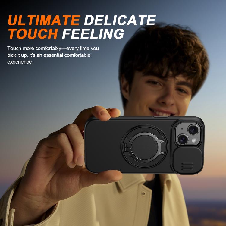 Coque de téléphone avec support magnétique rotatif à bouclier coulissant pour caméra, pour iPhone 14 / 13, pour iPhone 14 Pro, pour iPhone 14 Pro Max, pour iPhone 13 Pro Max / 12 Pro Max, pour iPhone 13 Pro, pour iPhone 12 / 12 Pro