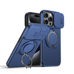 Coque de téléphone avec support magnétique rotatif à bouclier coulissant pour caméra, pour iPhone 14 / 13, pour iPhone 14 Pro, pour iPhone 14 Pro Max, pour iPhone 13 Pro Max / 12 Pro Max, pour iPhone 13 Pro, pour iPhone 12 / 12 Pro