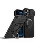 Coque de téléphone avec support magnétique rotatif à bouclier coulissant pour caméra, pour iPhone 14 / 13, pour iPhone 14 Pro, pour iPhone 14 Pro Max, pour iPhone 13 Pro Max / 12 Pro Max, pour iPhone 13 Pro, pour iPhone 12 / 12 Pro