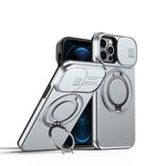 Coque de téléphone avec support magnétique rotatif à bouclier coulissant pour caméra, pour iPhone 14 / 13, pour iPhone 14 Pro, pour iPhone 14 Pro Max, pour iPhone 13 Pro Max / 12 Pro Max, pour iPhone 13 Pro, pour iPhone 12 / 12 Pro