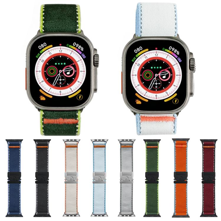 xDfind Bracelet de montre en nylon Wild Path avec boucle de parachute, pour Apple Watch 42 / 44 / 45 / 46 / 49mm, pour Apple Watch 38 / 40 / 41 / S11 42mm