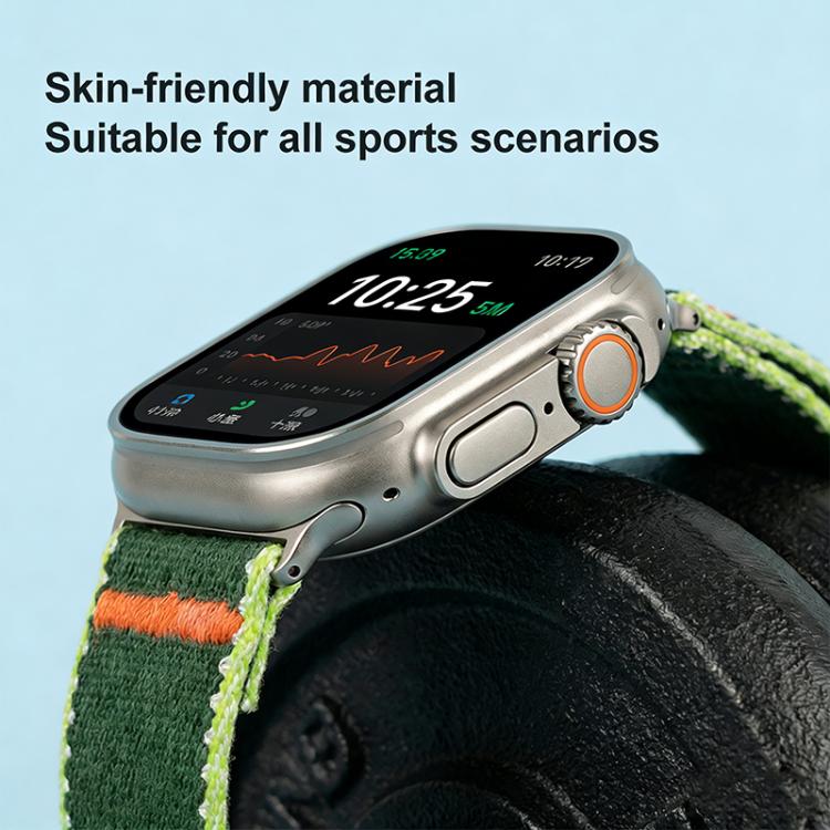 xDfind Bracelet de montre en nylon Wild Path avec boucle de parachute, pour Apple Watch 42 / 44 / 45 / 46 / 49mm, pour Apple Watch 38 / 40 / 41 / S11 42mm