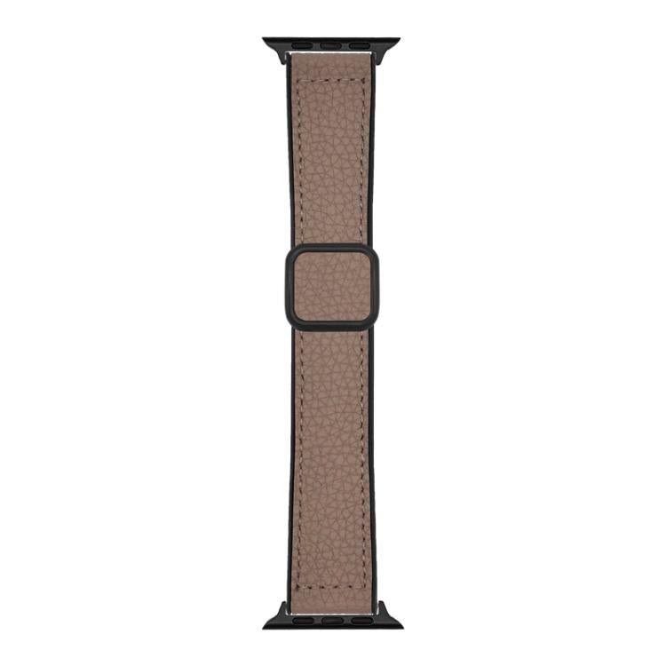 Bracelet de montre xDfind en cuir végétalien texturé litchi à boucle magnétique, pour Apple Watch 42 / 44 / 45 / 46 / 49 mm, pour Apple Watch 38 / 40 / 41 / S11 42 mm