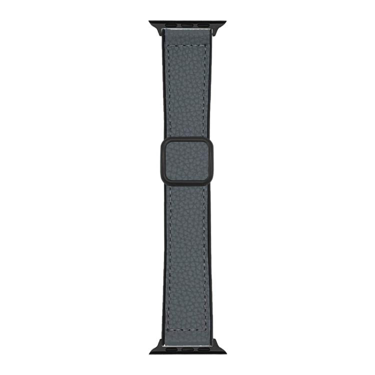 Bracelet de montre xDfind en cuir végétalien texturé litchi à boucle magnétique, pour Apple Watch 42 / 44 / 45 / 46 / 49 mm, pour Apple Watch 38 / 40 / 41 / S11 42 mm